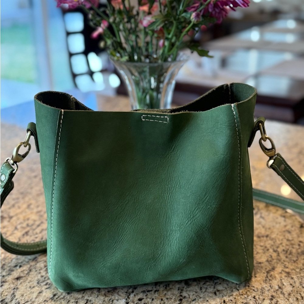 Portland Leather Forest Green Shoulder Bag